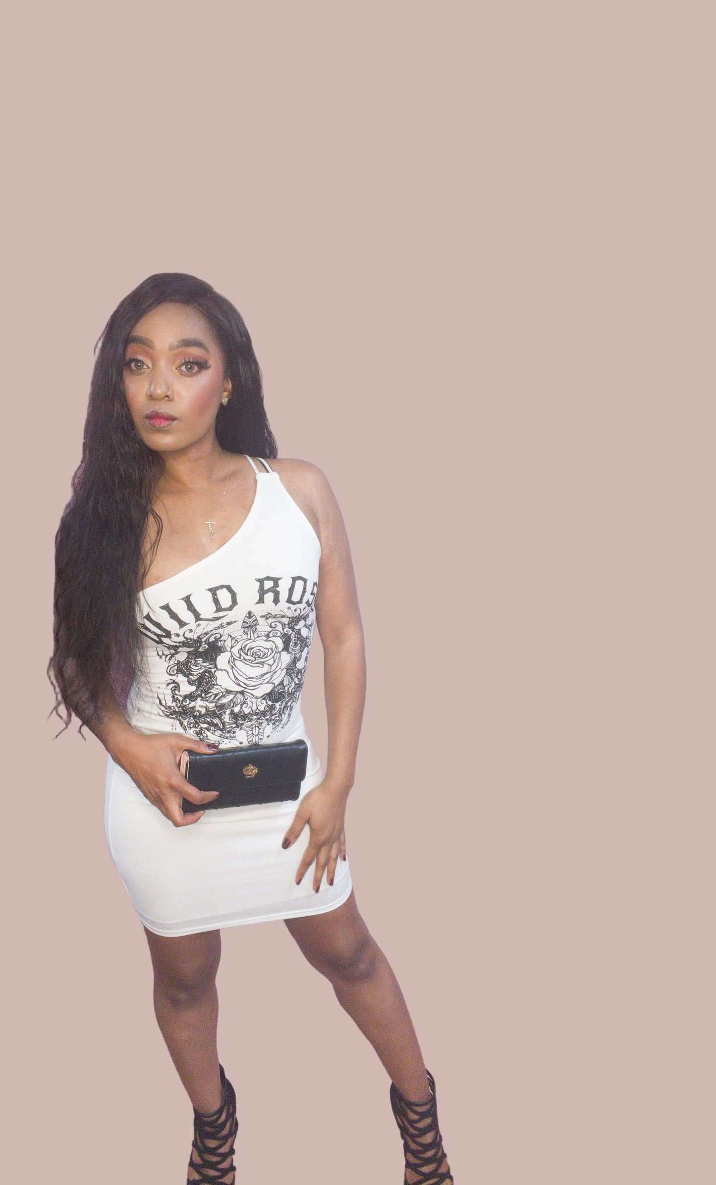 Wild Rose one Shoulder Dress