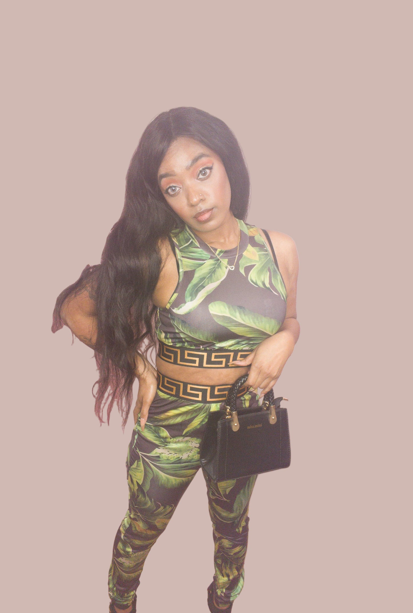 Green Floral Pant Set