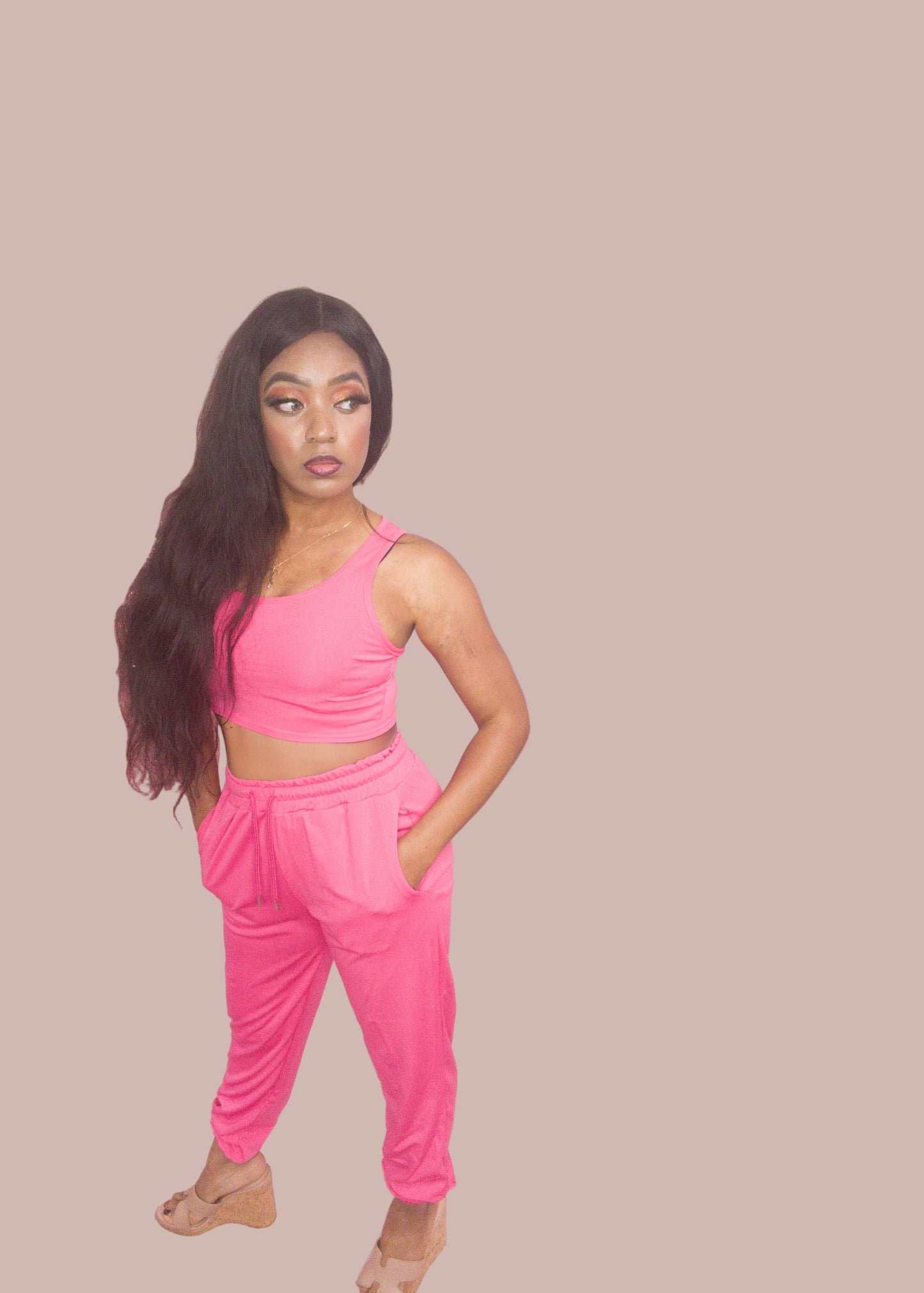 Hot Pink Jogger Set