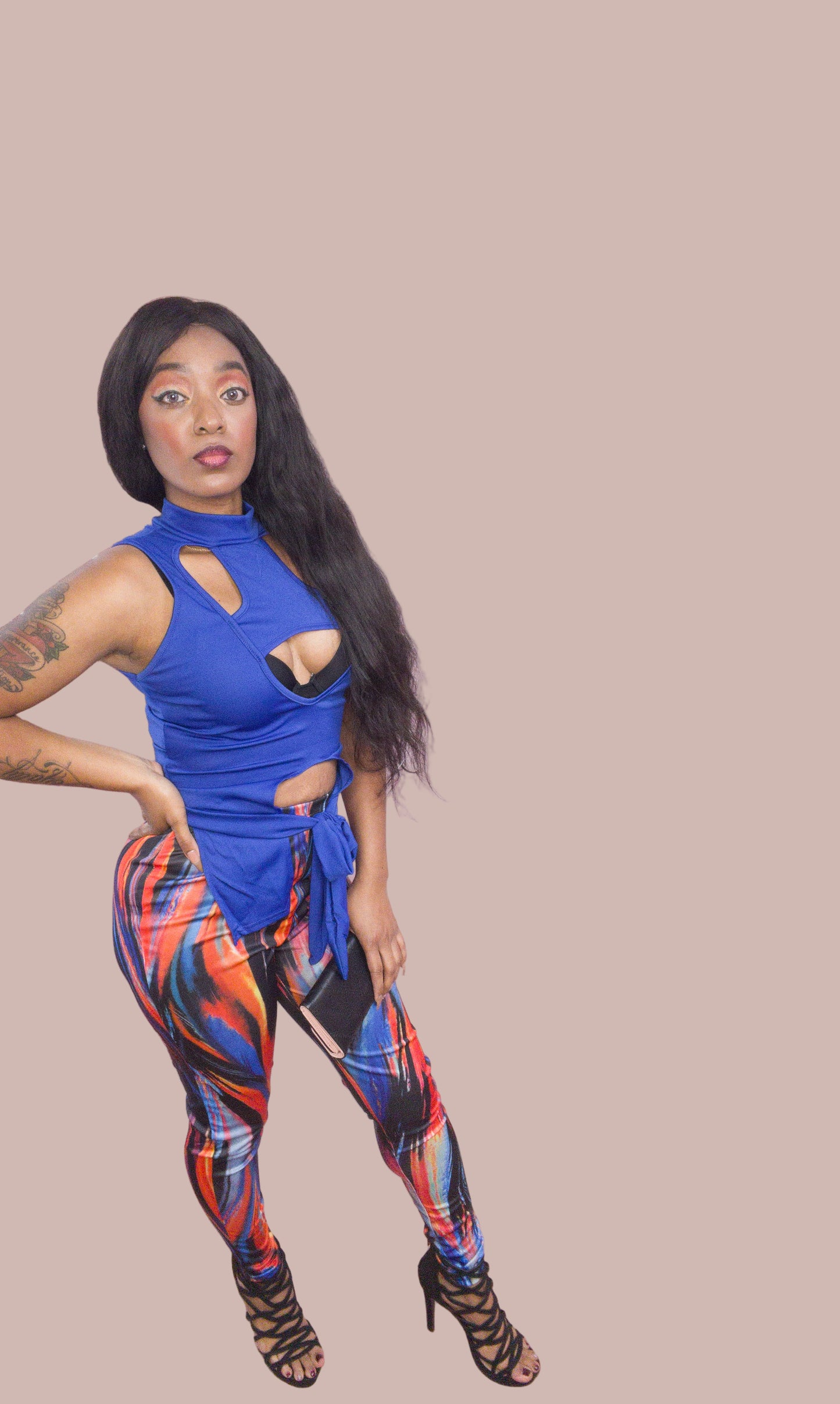 2 Piece Set Cutout Top