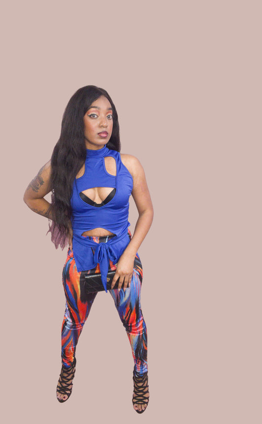 2 Piece Set Cutout Top