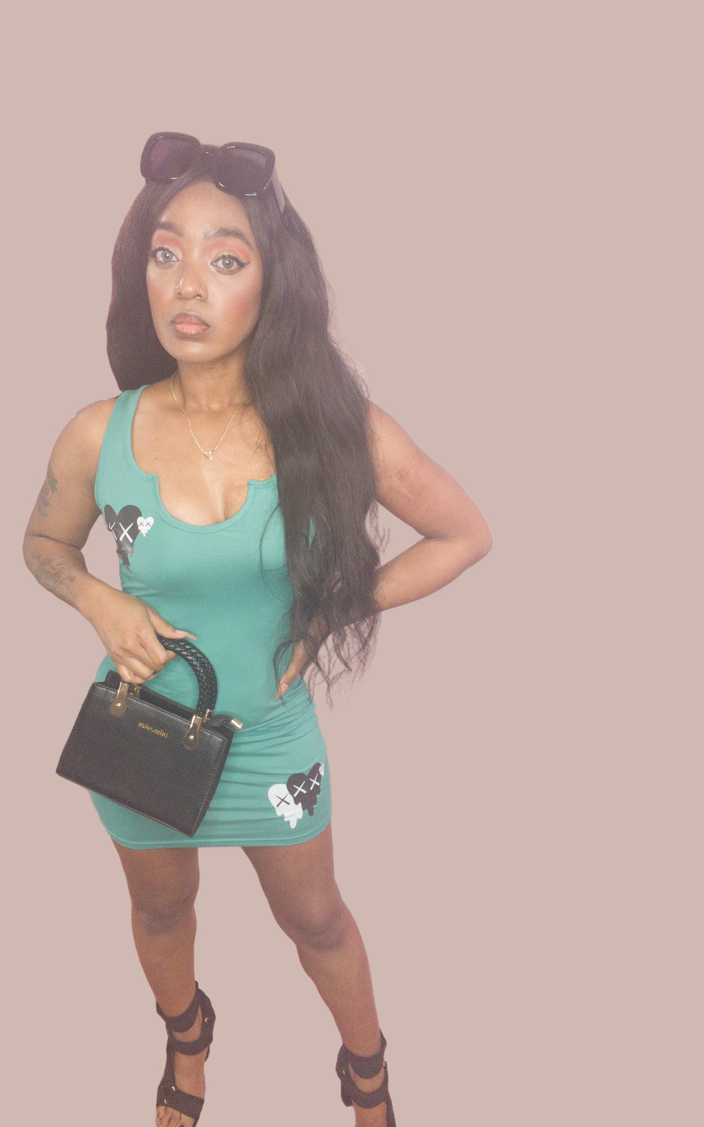 Mini Dress With Heart Face