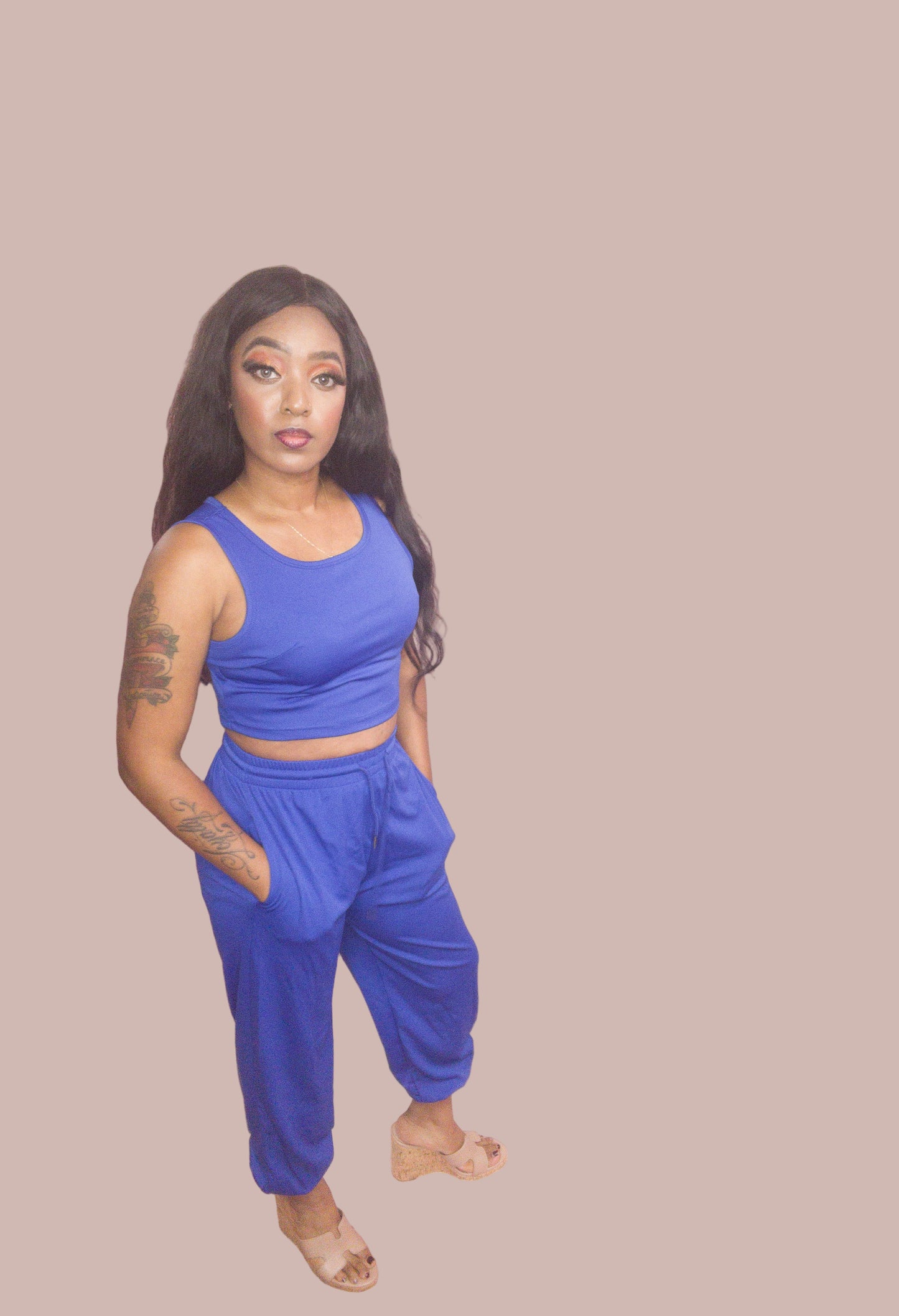 Royal Blue Jogger Set