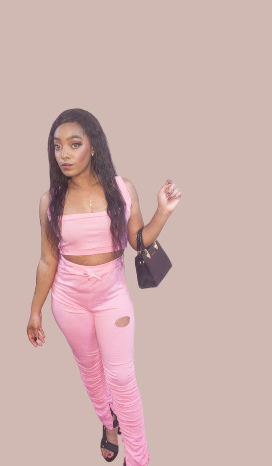 Bubble Gum 2 Piece Pant Set