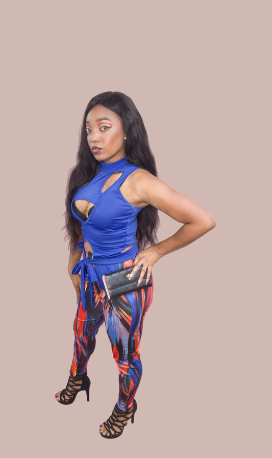 2 Piece Set Cutout Top