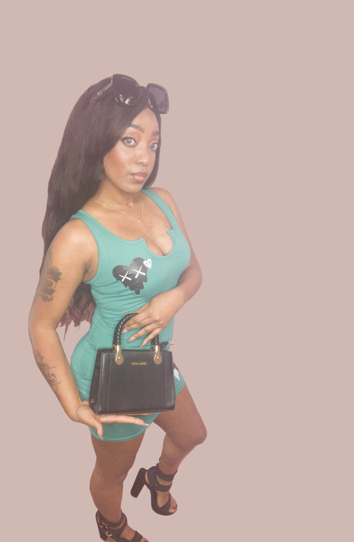 Mini Dress With Heart Face
