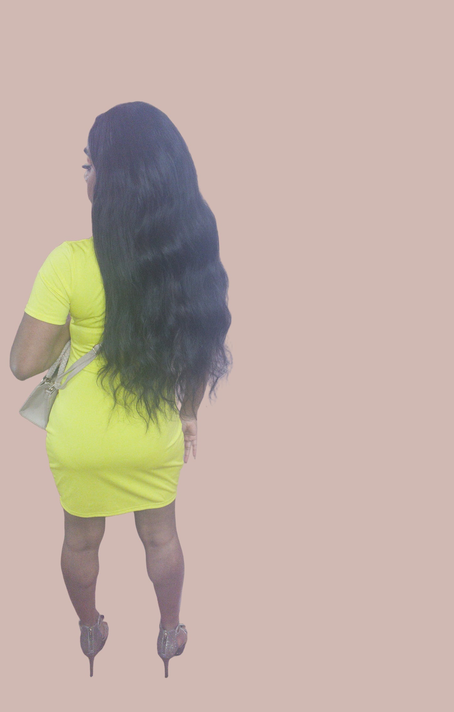 Solid Yellow Mini Dress