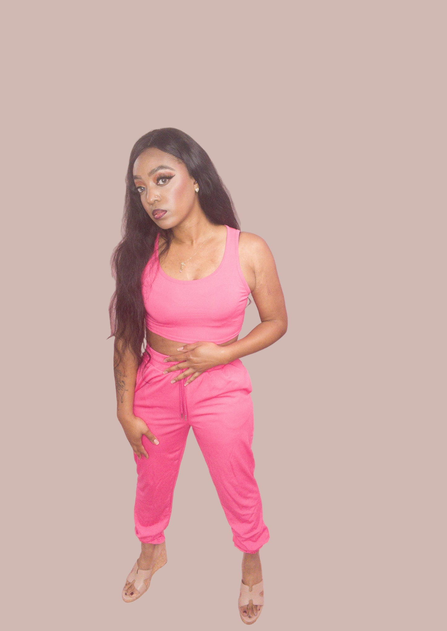 Hot Pink Jogger Set