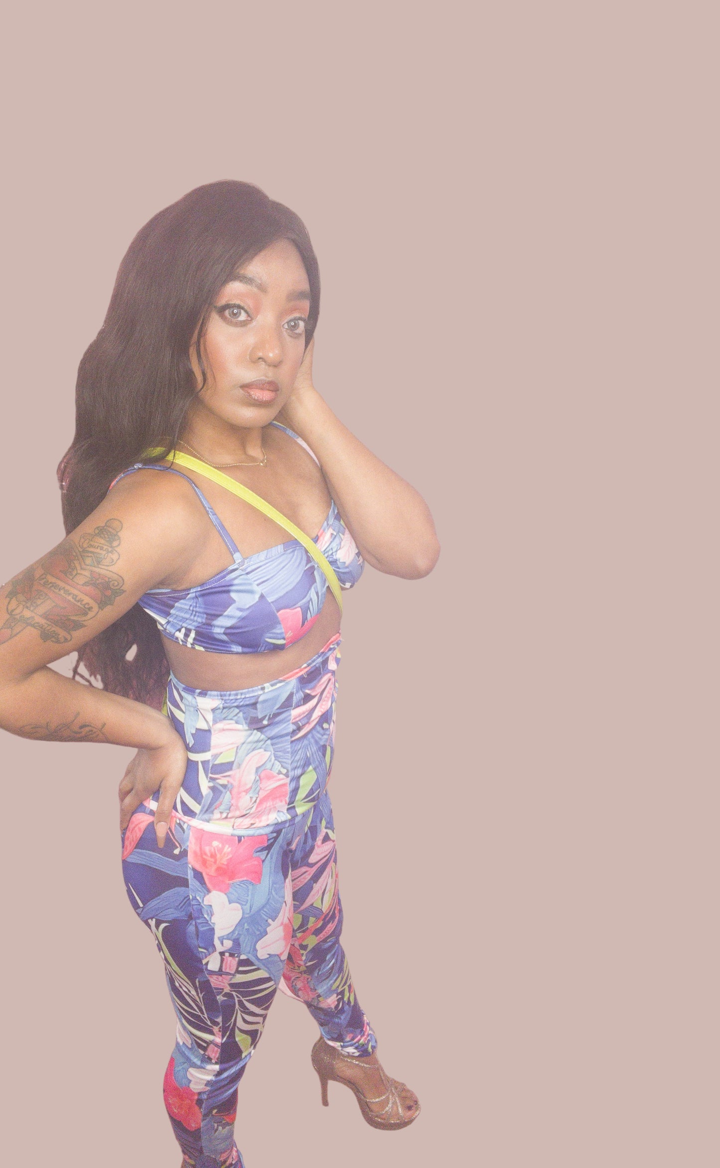 Floral High Waist Set