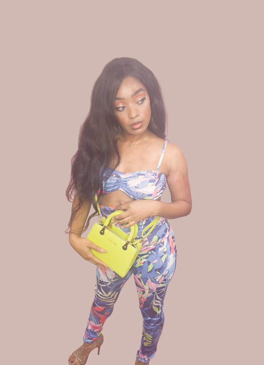 Floral High Waist Set