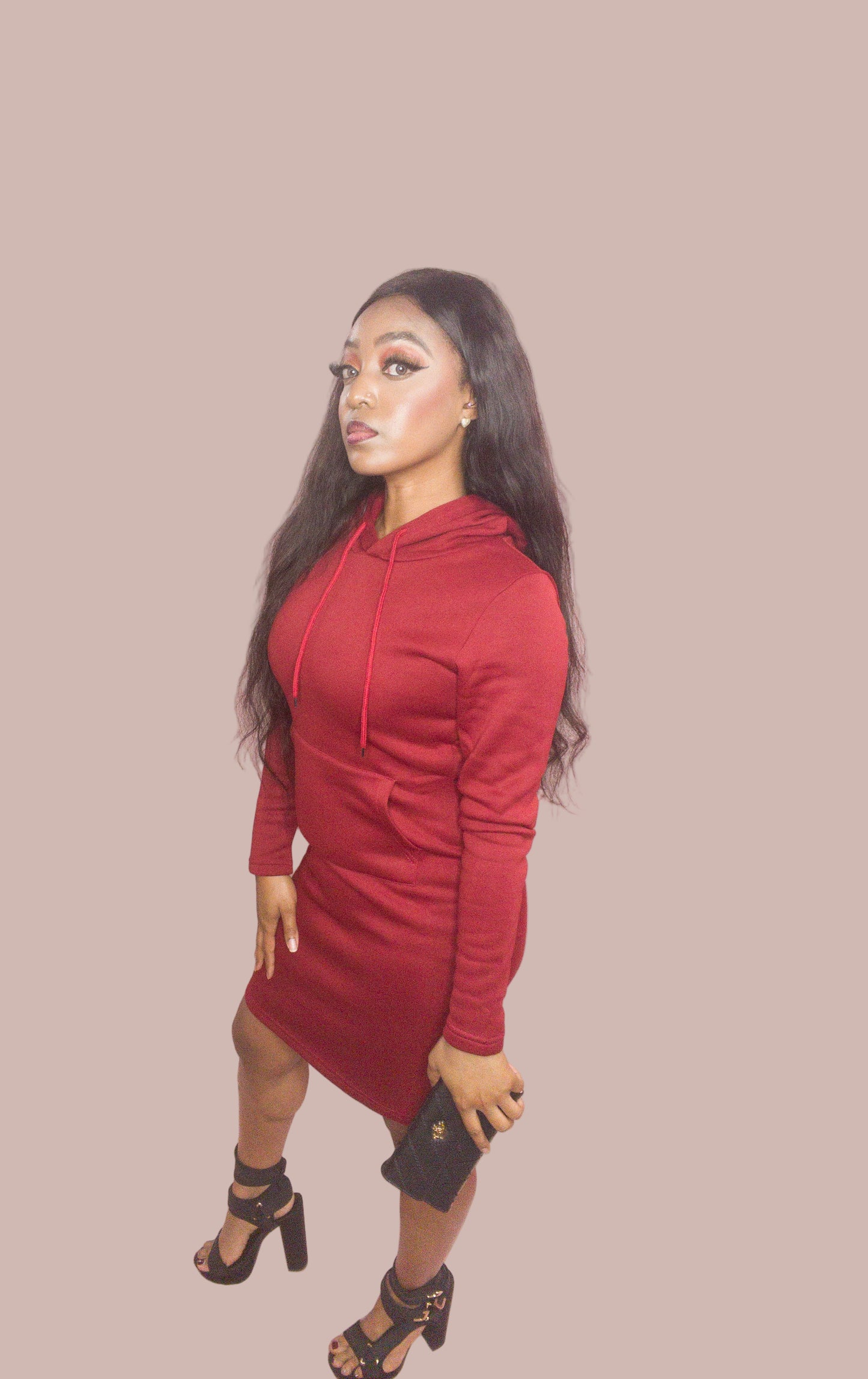 Long Sleeve Hooded Dress
