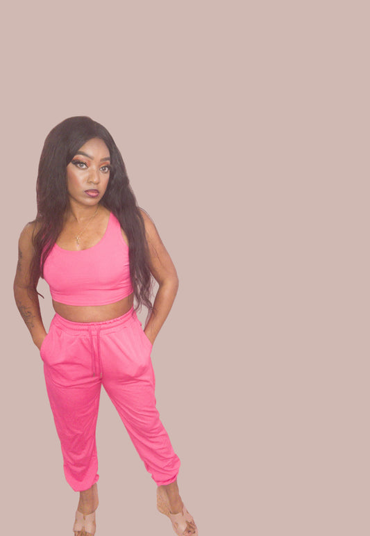 Hot Pink Jogger Set