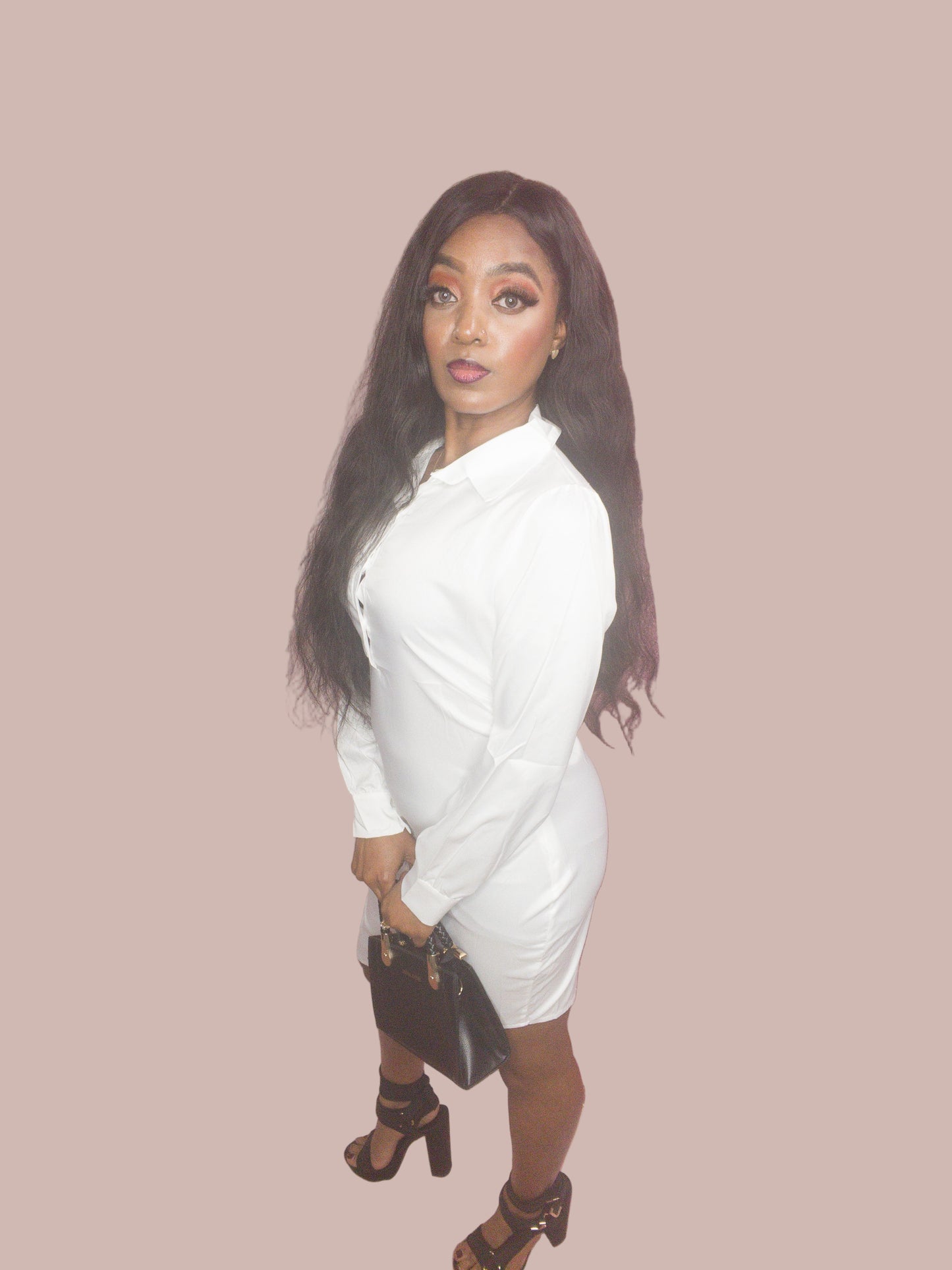 Button Up Collar Dress