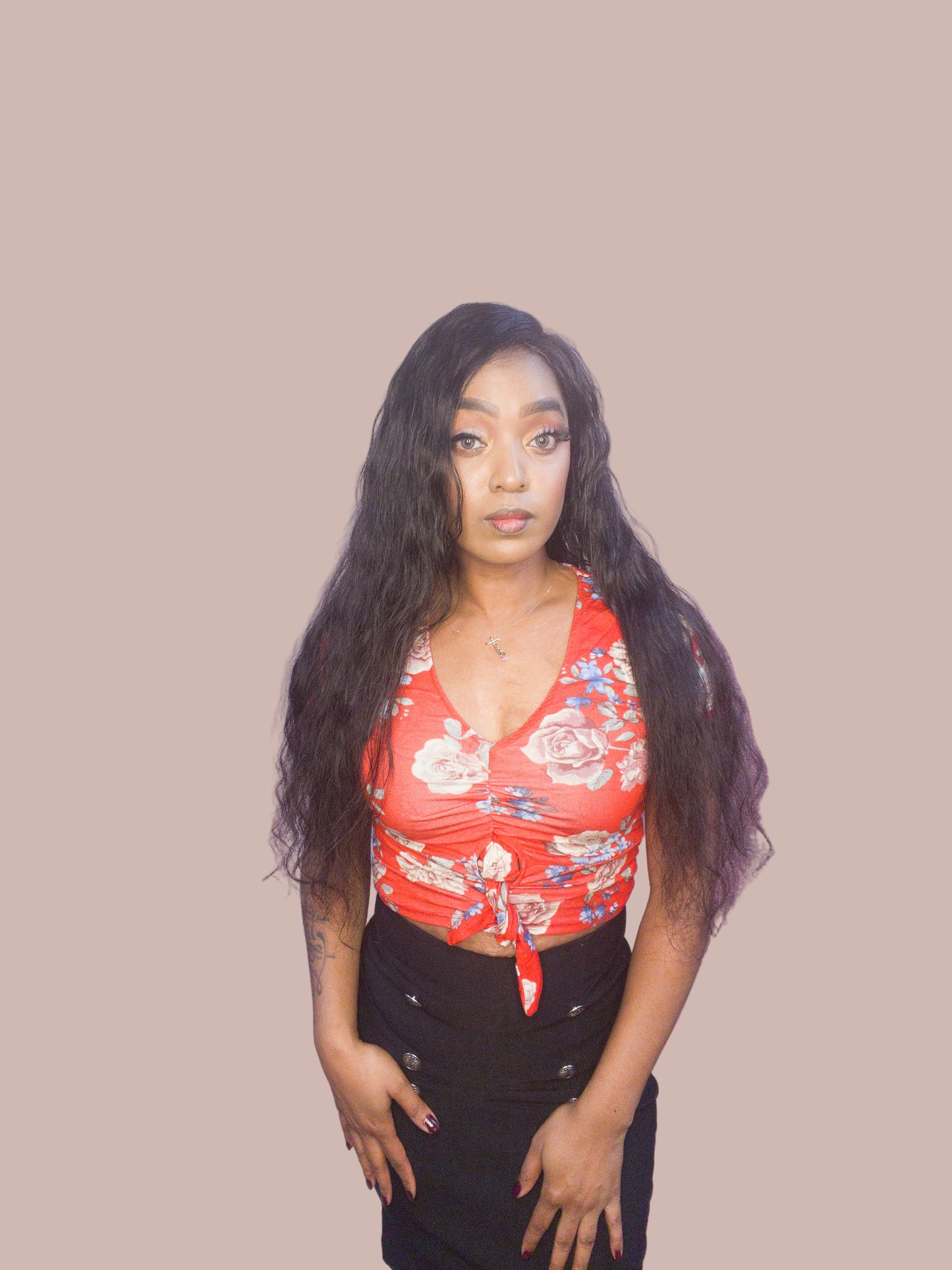 Floral Top With Bottom Knot
