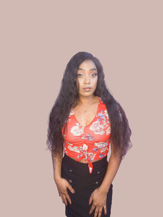 Floral Top With Bottom Knot